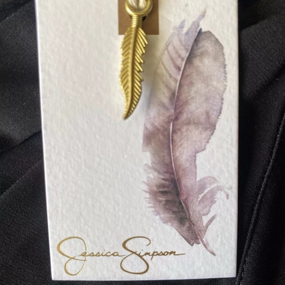 Jessica Simpson Black Shift Dress w/Gold Curb Chain Women’s Sz:14 NWT - Picture 12 of 13